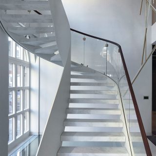 Marble and Glass Staircase