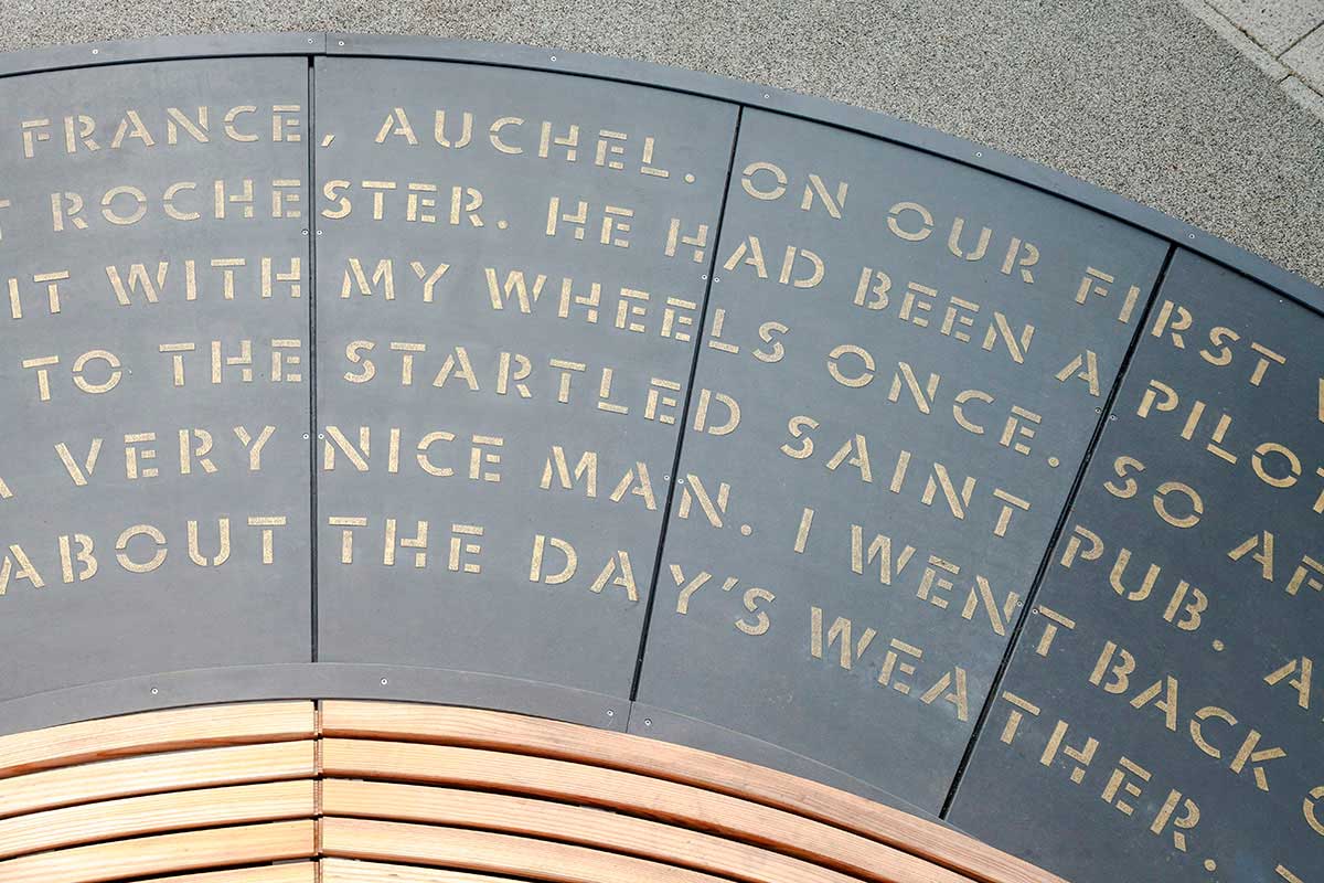 Thermal Sprayed Bronze Lettering