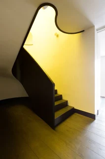 Black Oak Spiral Staircase