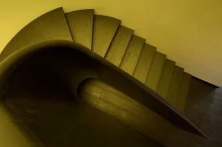 Black Oak Spiral Staircase